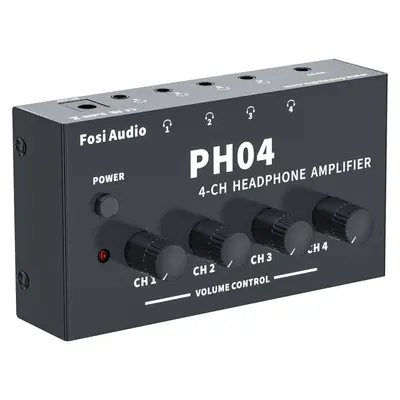 Fosi Audio PH04 4 Channel Headphone Amplifier 官网产品图