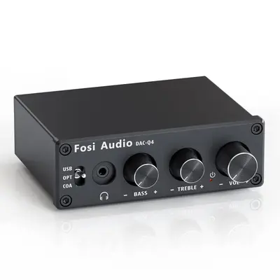 Fosi Audio Q4 Desktop DAC Headphone Amplifier 官网产品图