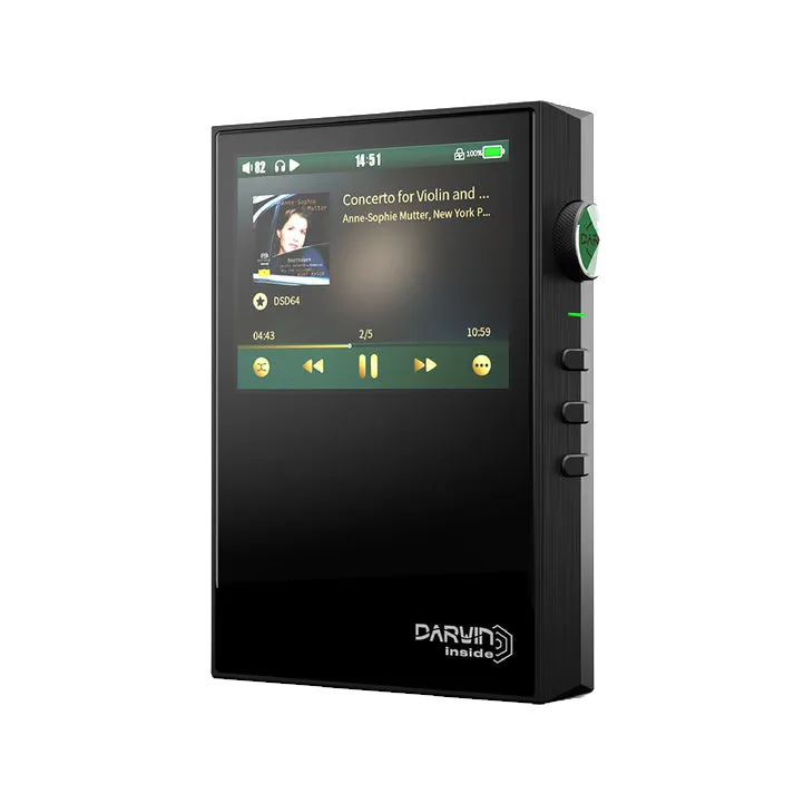 HiBy RS2 - HiFi Audio Player Medium-end DAP with Darwin Architecture 官网产品图