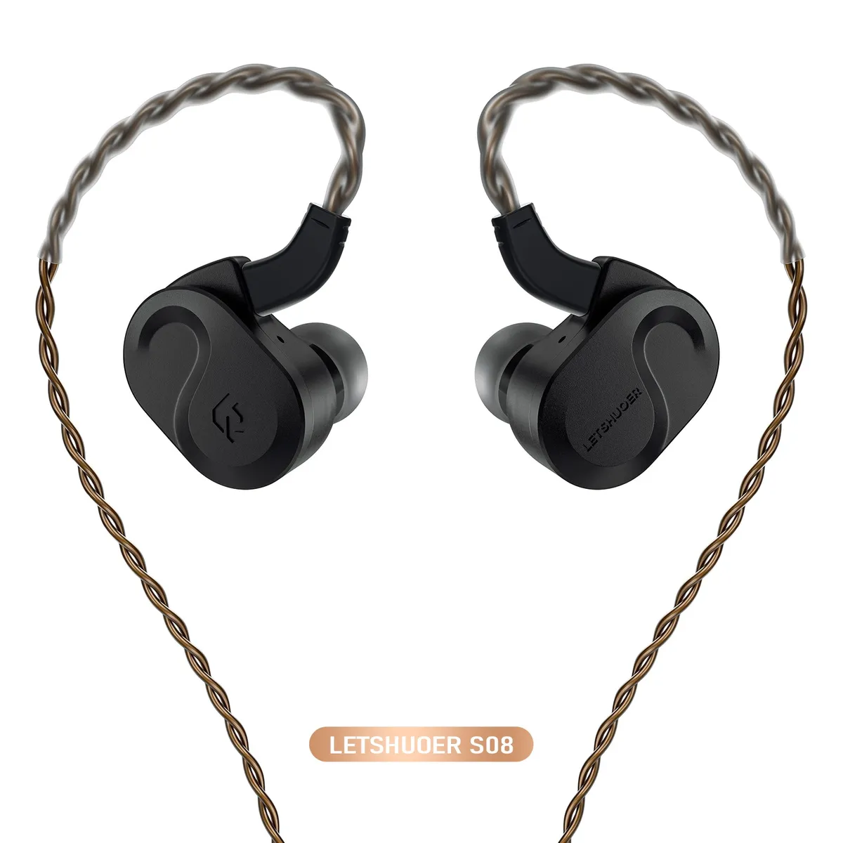 LETSUOER S08 IEM 13mm Planar Magnetic Driver in Ear Monitor HiFi Earphone 官网产品图