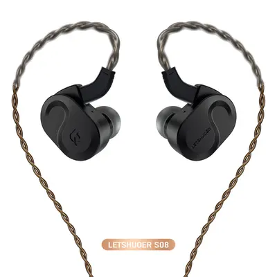 LETSUOER S08 IEM 13mm Planar Magnetic Driver in Ear Monitor HiFi Earphone 官网产品图