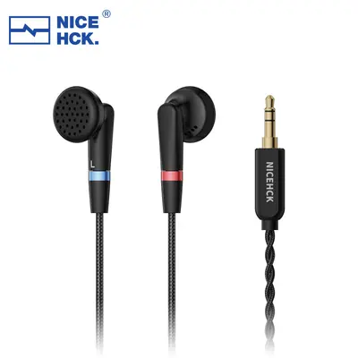 NICEHCK EBX25Ti Earbuds HiFi IEM Wired Headset 3.5mm/4.4mm Jack Wire Earphones No Microphone, In Ear Headphones, Detachable Cable for Gaming Music Player (Without Mic, Black) 官网产品图