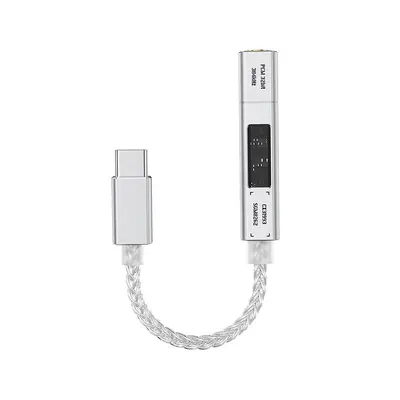 NICEHCK NK1 Ultra Upgraded USB-C to 3.5mm Adapter, Type C to Aux DAC Dongle with 8 Strands Silver-Plated OCC Copper 官网产品图
