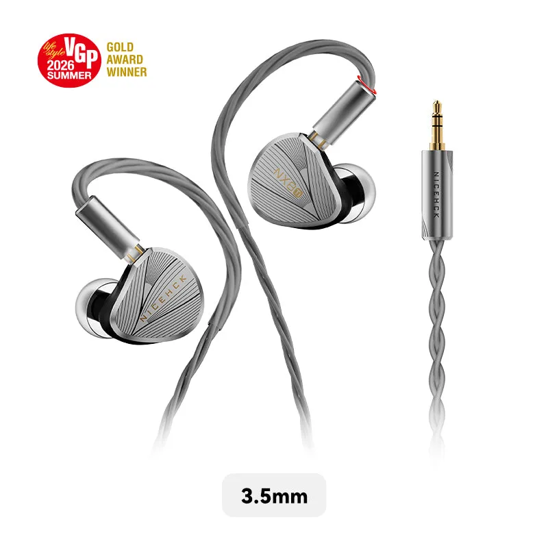 NICEHCK NX8Ti Limited Edition with 1DD+6BA+1PZT 8-unit Hybrid IEM Earphones Detachable Cable, 3.5/4.4mm Plug, HiFi Audiophile In-Ear Headphones 官网产品图