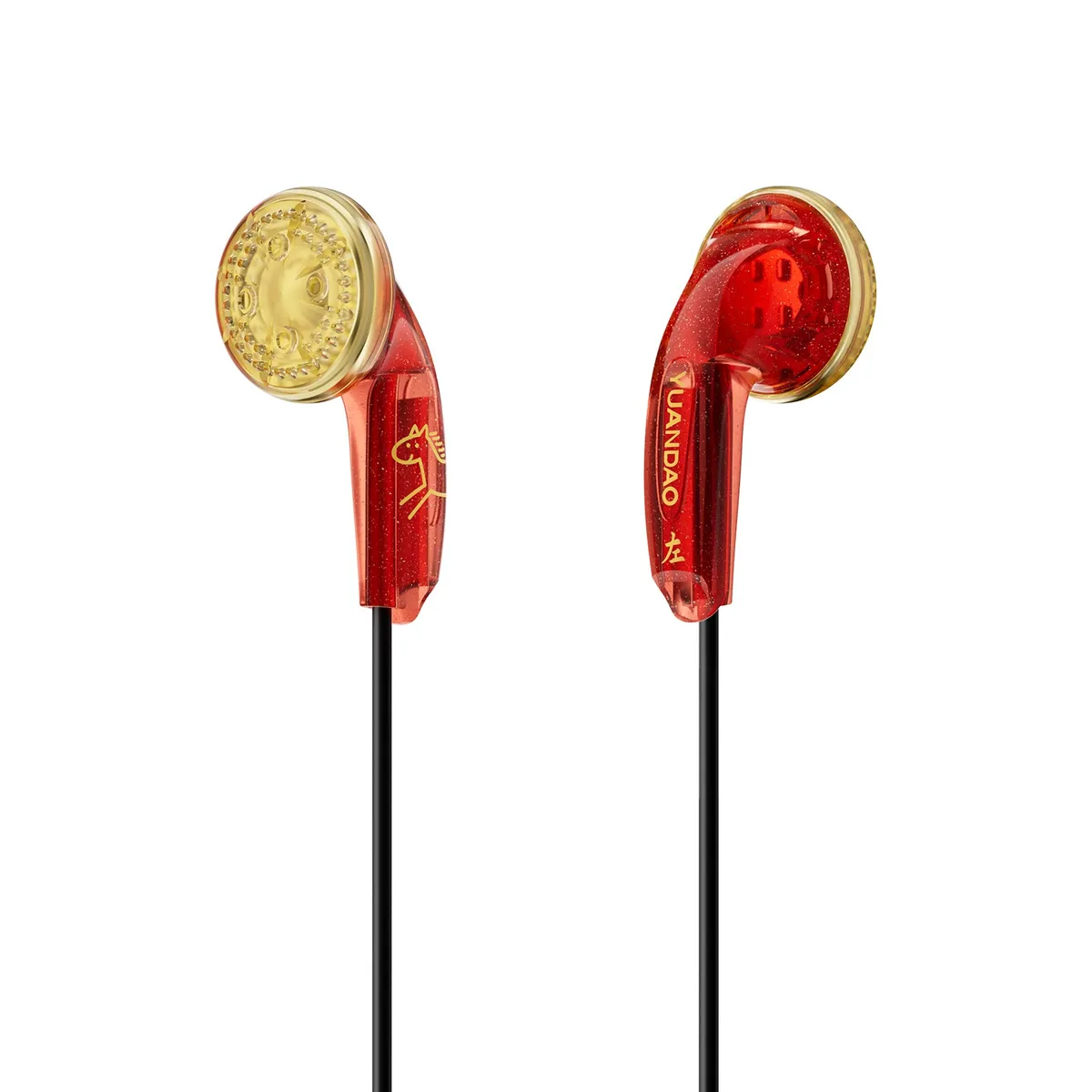 NICEHCK Yuandao 10th Anniversary Flat-Head Earbuds In-Ear Earphones HiFi Wired 3.5mm with Mic Flat-Head Earbuds 官网产品图